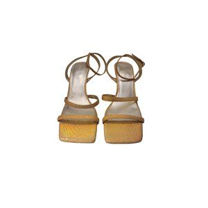 Marc Fisher Gold Strappy Heel Sandals Size 111M